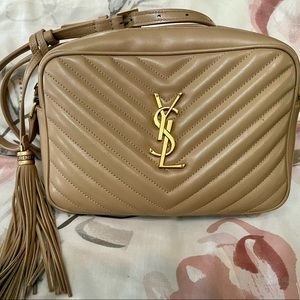 YSL Lou camera bag, coffee beige leather. NO TRADES